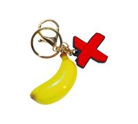 CARISSETT Portachiavi ispirato al cioccolato a forma di fungo giapponese, design realistico, scatola in miniatura inclusa, bella borsa portatile Decors portachiavi da collezione, Giallo Verde Banana