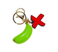 CARISSETT Portachiavi ispirato al cioccolato a forma di fungo giapponese, design realistico, scatola in miniatura inclusa, bella borsa portatile Decors portachiavi da collezione, Verde Banana Verde