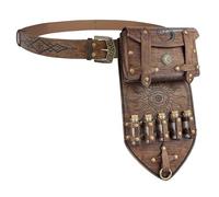 CARISSETT Rinascimentali Alchimisti Set Cintura Stile Antico Cintura A Tema Medievale Per Feste In Costume Goticismo Moda, Marrone chiaro, Taglia unica