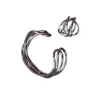 CARISSETT Runways Ready Jewelry Anelli a spirale a più strati regolabili stile vintage accessorio in lega per impilare avvolgere ornamenti da polso