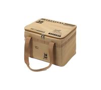 CARISSETT Scatola portaoggetti per esterni, assorbe gli urti, imbottiture con spallacci regolabili, impermeabile, tessuto Oxford, per picnic, tracolla regolabile, borsa da picnic, cachi, 30L
