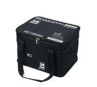 CARISSETT Scatola portaoggetti per esterni, assorbe gli urti, imbottiture con spallacci regolabili, impermeabile, tessuto Oxford, per picnic, tracolla regolabile, borsa da picnic, Nero , 42 L