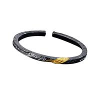 CARISSETT Semplice lega di rame con design a fiamma nera, facile da indossare e regolabile per diverse dimensioni del polso. Regalo di compleanno