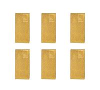 CARISSETT Set di 6 sacchetti per vino per anniversario, per feste e incontri festival, Oro, Double branch