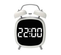 CARISSETT Twin Bells Sveglia Digitale Per Il Sonno Pesante Funzionamento Retro Design 3 Regolazione Luminosità Progressivo Suono Camera Da Letto Orologio