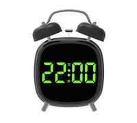 CARISSETT Twin Bells Sveglia Digitale Per Il Sonno Pesante Funzionamento Retro Design 3 Regolazione Luminosità Progressivo Suono Camera Da Letto Orologio