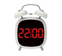 CARISSETT Twin Bells Sveglia Digitale Per Il Sonno Pesante Funzionamento Retro Design 3 Regolazione Luminosità Progressivo Suono Camera Da Letto Orologio