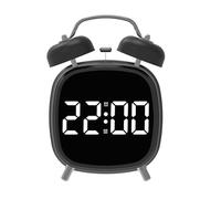 CARISSETT Twin Bells Sveglia Digitale Per Il Sonno Pesante Funzionamento Retro Design 3 Regolazione Luminosità Progressivo Suono Camera Da Letto Orologio