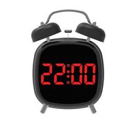 CARISSETT Twin Bells Sveglia Digitale Per Il Sonno Pesante Funzionamento Retro Design 3 Regolazione Luminosità Progressivo Suono Camera Da Letto Orologio