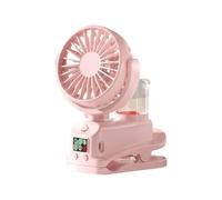 CARISSETT Ventilatore da Tavolo Multifuntional Ventola di Raffreddamento Efficiente 1200mAh Potente Struttura ABS Silenziosa Per Viaggi Ufficio Uso Esterno Ricaric