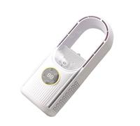 CARISSETT Ventilatore portatile per aria condizionata con 6 velocità piccola da tavolo con luce LED 6H timer per casa ufficio scrivania esterna camera da letto USB senza lama scrivania con nebbia