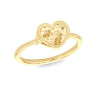 CARISSIMA Anello a cuore Disco 9.3mm #N in oro giallo 9ct da donna