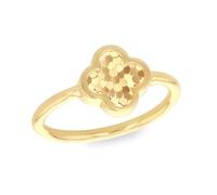 CARISSIMA Anello a petalo Disco 9.3mm #M in oro giallo 9ct da donna