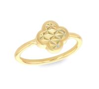 CARISSIMA Anello a petalo Shimmer 9.3mm #P in oro giallo 9ct da donna