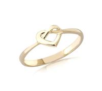 CARISSIMA Anello da Donna in Oro 9ct con Cuore e Simbolo Infinito #R