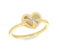 CARISSIMA Anello donna in oro giallo 9 ct con cuore arcobaleno misura L