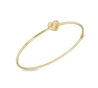 CARISSIMA Bracciale a cuore Disco 9mm x 7.9mm in oro giallo 9ct da donna