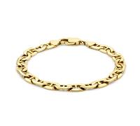 CARISSIMA Bracciale unisex in oro giallo 9 ct con catena Rambo da 7 mm, 20 cm