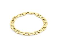 CARISSIMA Bracciale unisex in oro giallo 9 ct con catena Rambo da 8 mm, 20 cm