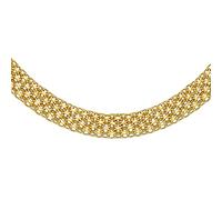 CARISSIMA Collana da Donna in Oro Giallo 9 ct con Catena Bismark di 46 cm/18 Pollici