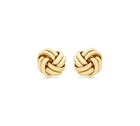 Carissima Donna 18 ct Oro Giallo 10 mm Stud a Nodo a Quattro Fili