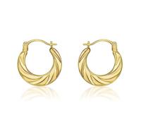 Carissima Donna 18 ct Oro Giallo Twist Creole da 15 mm