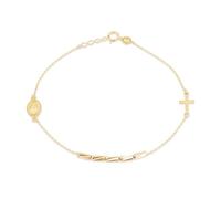 CARISSIMA Donna Bracciale Rosario in Oro Giallo 9ct 18cm/7"-19cm/7,5"