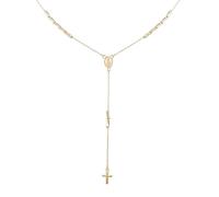 CARISSIMA Donna Collana Rosario in Oro Giallo 9ct 43cm/17-46cm/18