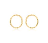 Carissima Donna Oro giallo 9 carati Creoli twist Endless 10 mm