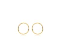 Carissima Donna Oro giallo 9 carati Creoli twist Endless 12 mm