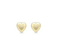 Carissima Donna Oro giallo 9ct Orecchini a cuore imbottiti 6mm