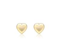 Carissima Orecchini a Bottone con Cuore per Bambini in Oro Giallo 9 ct 3,9 x 3,9 mm