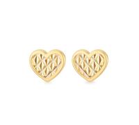 Carissima Orecchini a cuore Shimmer in oro giallo 9ct da donna