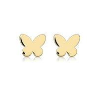 Carissima Orecchini a perno a forma di farfalla in oro giallo 9 ct (375) da 5,8 x 5 mm