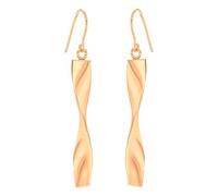 Carissima Orecchini a Perno con Drop a Spirale in Oro Rosa 9 ct