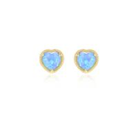 Carissima Orecchini a perno da donna in oro giallo 9 kt con cuore intrecciato, Misura unica, Oro, Non pietra preziosa