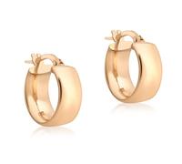 Carissima Orecchini Creole a Fascia da 14 mm in Oro Rosa 9 ct