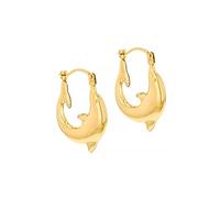 Carissima Orecchini creoli con delfino da donna in oro giallo 9 ct