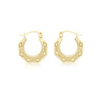 Carissima Orecchini creoli con motivo 14 x 16 mm da donna in oro giallo 9 ct