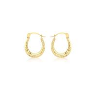 Carissima Orecchini creoli con motivo da donna in oro giallo 9 ct
