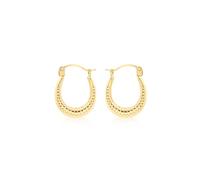 Carissima Orecchini creoli con motivo da donna in oro giallo 9 ct