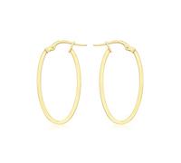 Carissima Orecchini creoli ovali 14 x 30 mm da donna in oro giallo 9 ct