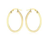 Carissima Orecchini creoli ovali da donna in oro giallo 9 ct