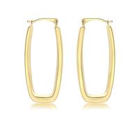 Carissima Orecchini creoli rettangolari da donna in oro giallo 9 ct