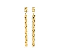 Carissima Orecchini pendenti a barra twist da donna in oro giallo 9 ct