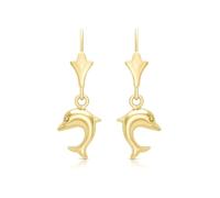 Carissima Orecchini pendenti a delfino da donna in oro giallo 9 ct