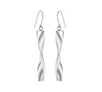 Carissima Orecchini Pendenti a Vortice in Oro Bianco 9ct Donna