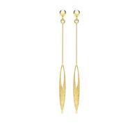 Carissima Orecchini pendenti ellittici da donna in oro giallo 9 ct