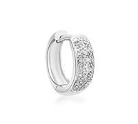 Carissima Orecchino da Uomo in Oro Bianco 9 ct con Diamante Pavé Set su Singolo Huggy