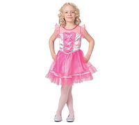 Caritan -480011 - Abito da Fata o di Principessa con Farfalla su Bustino - 3 - 4 Anni - Rosa